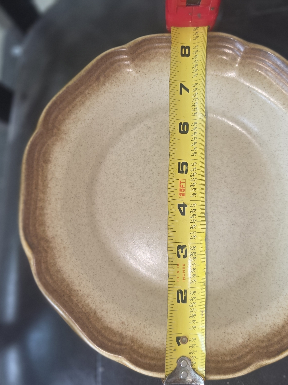 Stoneware Dinner Plate in Brown Ombre